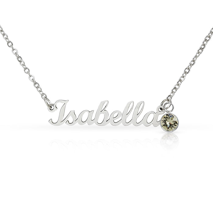 Personalized Name & Birthstone Necklace – Custom Gift for Her