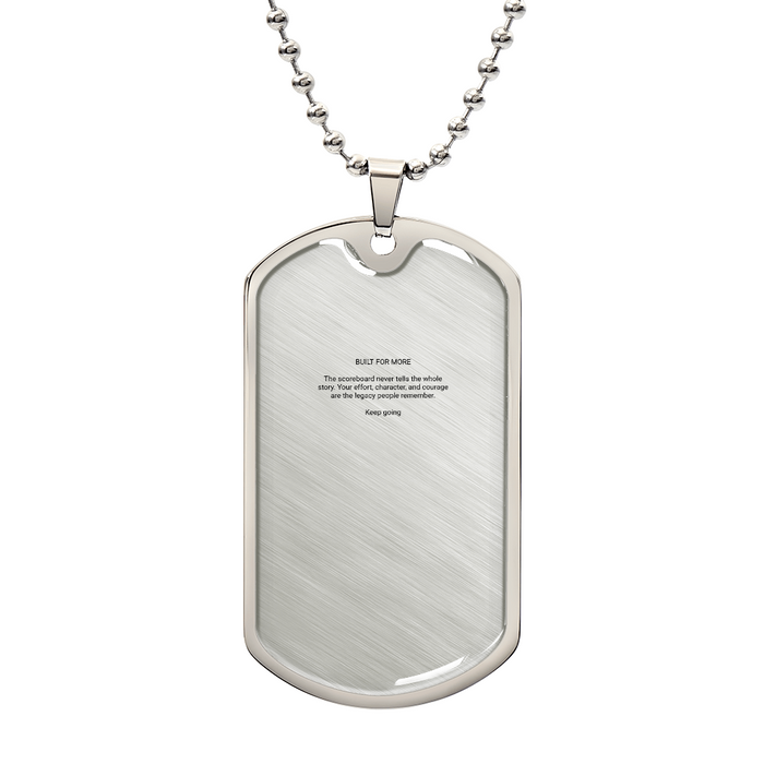 To My Athlete - Built For More Luxury Graphic Dog Tag Necklace | UpNext Legacy Gift