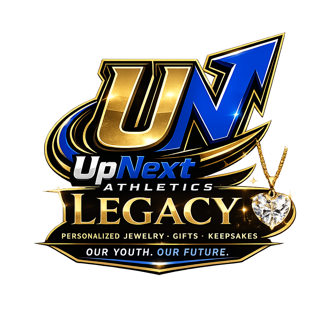 UpNext Legacy brand badge with jewelry